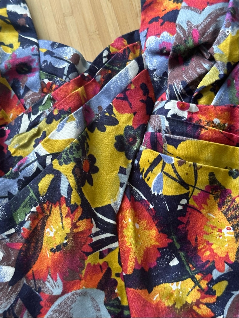 Vibrant Floral Print Strapless Top (Anthropologie)